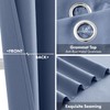 Short Denim Blue Blackout Kitchen Curtain W40 x L45 Inch