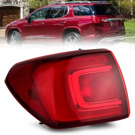 Gefitway LED Tail Light Compatible with 2017 2018 2019 GMC Acadia Rear Taillight Assembly (Red Outer) Left Driver Side Replace GM2804126 84709444