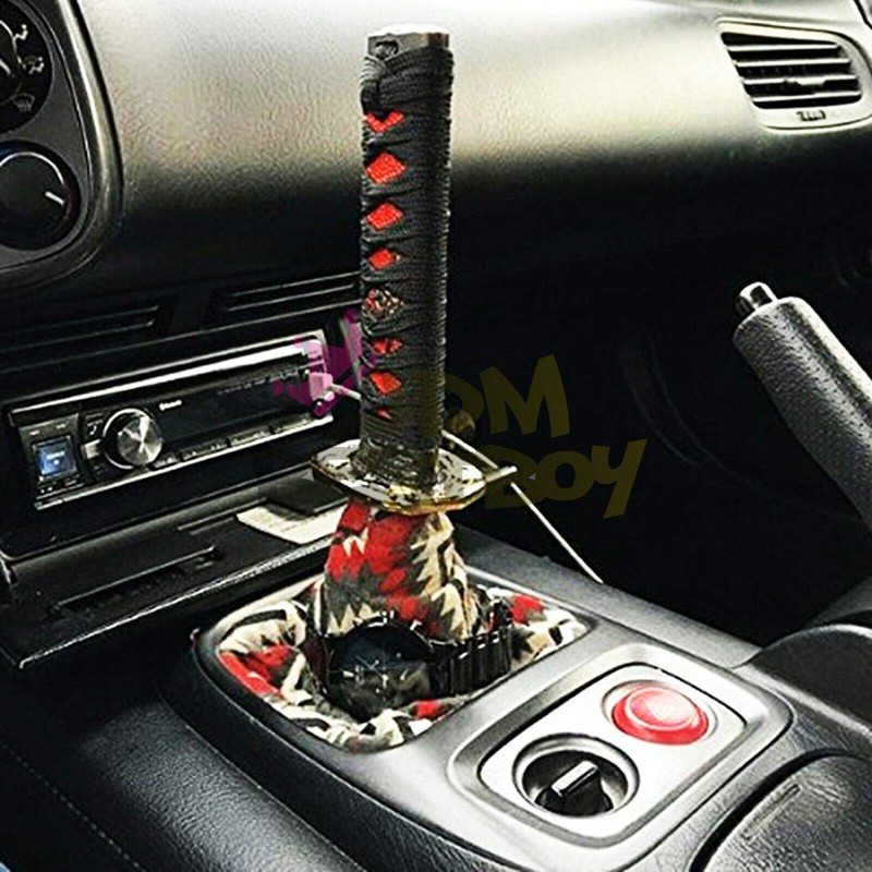 JDMBESTBOY Samurai Sword Orange Red Shift Knob Shifter Alloy Katana