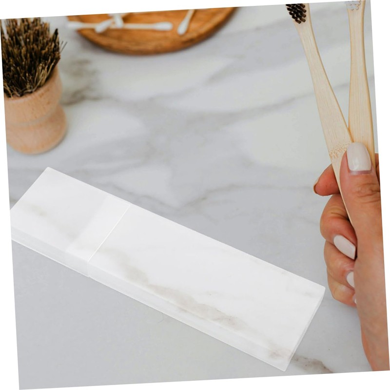 Healeved 1set Tongue Scraper Storage Box Holder Scraper Carrier Tongue