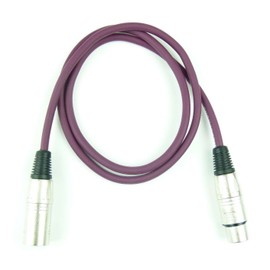 Adam Hall Cables K3MMF0100PUR Microphone Cable XLR Female to XLR Male DMX Audio Cable 3-Pin (1.0 m, Purple, 2) Pack of 2