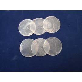 100 Capiz Shells White Round 1 1/2" (38mm) No Holes Crafts Windchimes Shellcraft