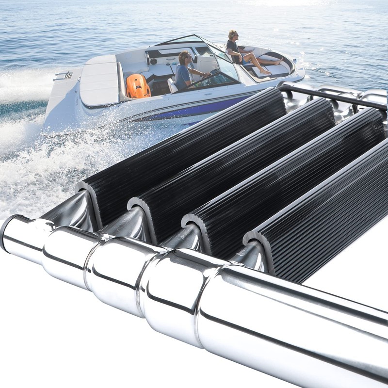 Marinebaby Heavy Duty Boat Telescopic 4 Step Ladder,Stainless Steel Swim