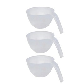 3-Piece Plastic Mixing Bowls with Handle, Nesting Colorful Prep Bowls Set