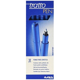 TRATTO 0.5mm Synthetic Tip Pens - Cobalt Blue (Pack of 12)