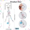Beebeecraft 1 Box 2Pcs Star Keychain Resin Star Keyring Tassel