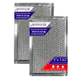 (2 Pack) Air Filter Factory Replacement for Whirlpool Kenmore Maytag 53001357 Microwave Oven Aluminum Grease Filters