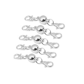 Necklace Layering Clasp Womens Unique Multiple Necklace Clasp for Women Gold and Silver Necklace Jewelry Separators Layered Look -Sliver