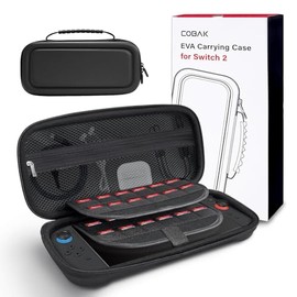 virkwuy Tragetasche Switch 1, Switch Tasche, Tote Bag Switch Case, Schützendes Ecketui mit 20 Fächern zur Aufbewahrung der Konsole und des Zubehörs