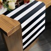 Table Runner Black and White Striped Pattern for Anniversary Runner