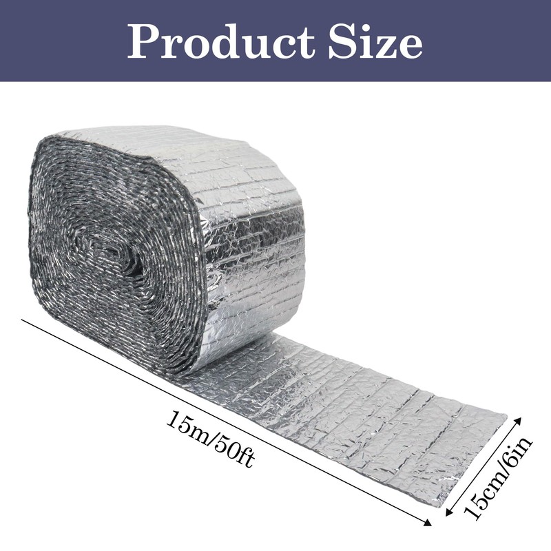 Klmnop Double Bubble Reflective Foil Insulation(6 in x 50 FT),