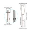 Mxfans Silver Hand Mixer for Home Kitchen Blending Smoothies Shakes