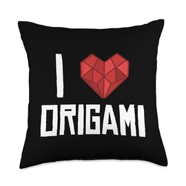 Easy Best Origami Crane Paper Gifts For Beginners I Love Paper Crane Folding Owl Master Origami Throw Pillow, 18x18, Multicolor