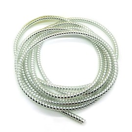 Protector de cable en espiral, protector cable de carga, funda protectora cable de datos, protector de auriculares, (colores metálicos) DON VIRUTAS® (Plata)