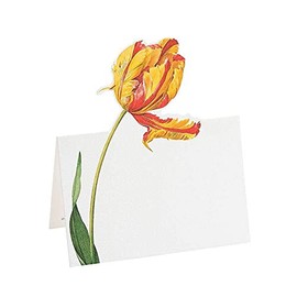 Caspari Redoute Floral Die-Cut Place Cards - 24 Count
