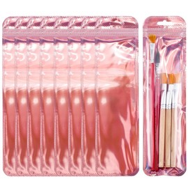CREATCABIN 100 Packung Stifte Verpackungsbeutel Wiederverschließbarer Folienbeutel Holografisch Geruchsdicht Lebensmittelaufbewahrung Für Lipgloss Schmuck Kosmetik Süßigkeiten Partyzubehör 24x16cm
