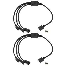 ECSiNG 2Pcs 5V 3Pin ARGB Female to SM Male Adapter Cable 1 to 3 ARGB Split Cable 30CM for PC LED Strips 5 V ARGB Fan Computer Chassis
