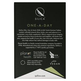 Qsilica Skin Hair & Nails One A Day 30 Vegan Tablets