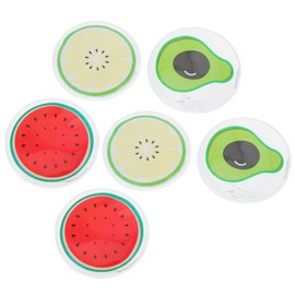Ipetboom 6Pcs Eye Cooling Patches Gel Eye Pads for Cold Therapy Puffiness Fatigue Lightweight Comfortable for Indoor Outdoor Use Includes Avocado Watermelon Lemon Designs