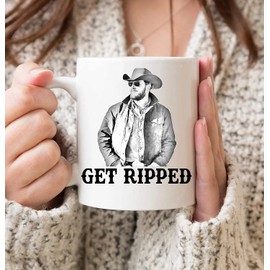 Babimarkeebei Getting Rippeds Funny Coffee Mugs, Novelty Gift for Friend, Cute Coffee Cup Yellowstone Gifts 11oz