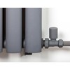 Team Controls Anthracite Straight Valves for Heated Towel Rail or
