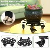 2 Packs Large Metal Plant Caddy with Wheels 13” Heavy-Duty