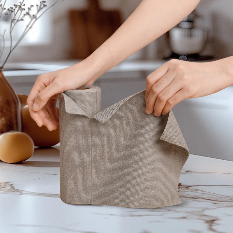 20x20cm Roll Microfiber Wipes Reusable Dry Wet Use Soft Touch