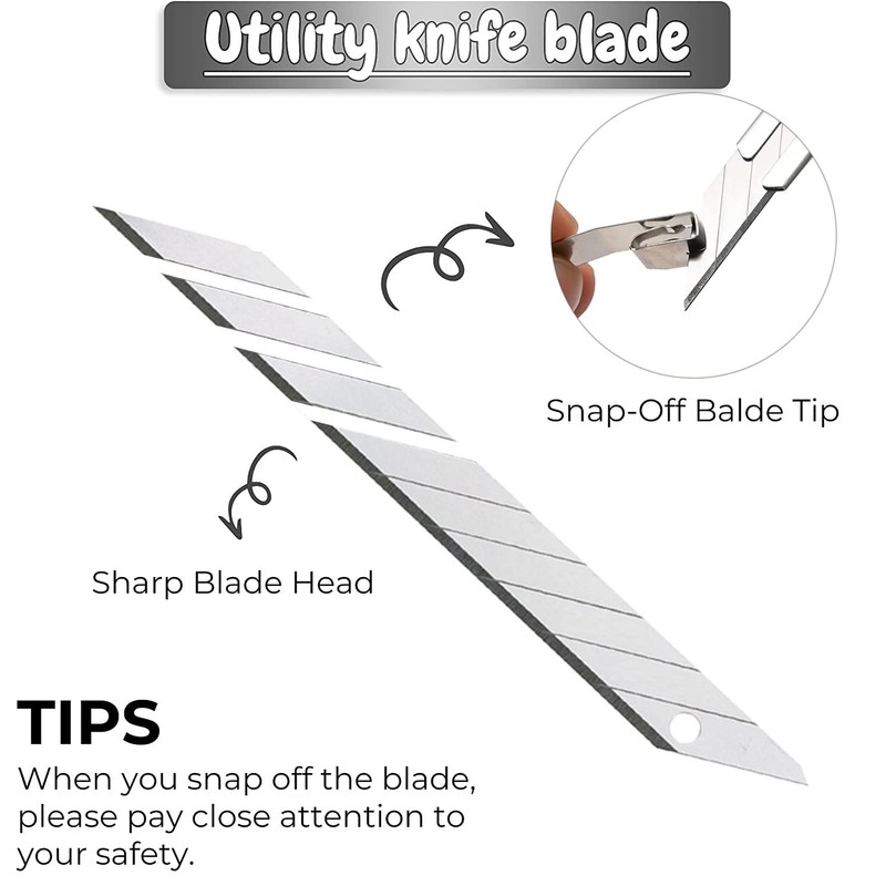 Gebildet 1pc Right and Left Hand 9mm Lockable Utility Knife