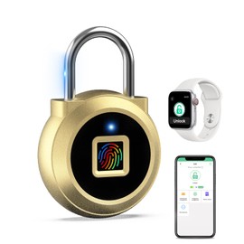 Eseesmart Fingerprint Padlock, Locker Bluetooth, Mobile APP, Smart Padlock with Keyless Biometric, Water Resistant, Suitable for Gym, School, Bike, Luggage Bags, Locker and Storage