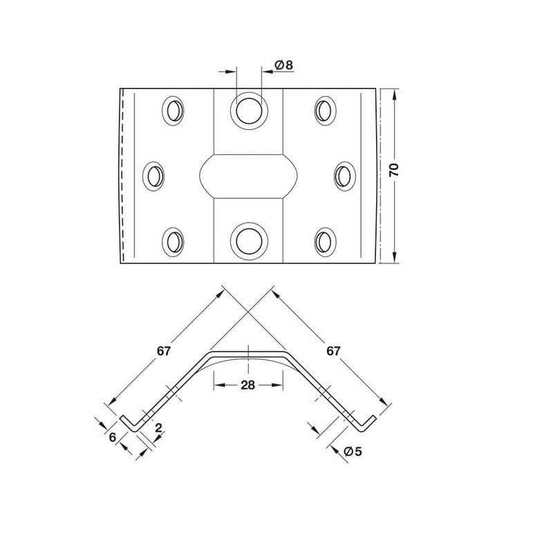 Set of 4 pcs Hafele Steel Corner Brace Brackets Furniture