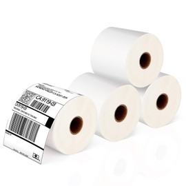 JADENS JADENS Thermal Shipping Labels 4x6-350 Labels(4 Rolls), Compatible with Rollo, Brother, Zebra and Most Thermal Printer, Perforated, Commercial Grade, Doesn't Compatible with Dymo
