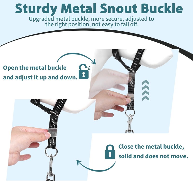 BARKLESS Sturdy No Pull Head Collar for Medium Large Dogs,