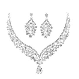 Umimiss Wedding Jewellery Sets for Brides-Women's Jewellery Sets,Jewellery Set,Bridal Jewelry Jewellery,Bridesmaid Jewellery Sets,Earrings Necklace Set,Wedding Bridesmaid Costume Dress Prom Jewellery