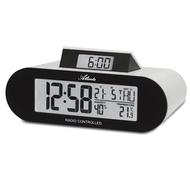 Atlanta 1869 Radio-Controlled Alarm Clock with Pop-Up Display