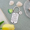 Coopyin Inspirational Frog Keychain, Stainless Steel, Unisex, Birthday Gift for