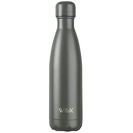 WINK Stainless Steel Thermos Flask with Cotton Bag Thermos Flask Drinking Bottle Insulated Flask for Coffee, Tea, Soup 500 ml (Graphite)