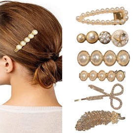 Hair Clip, Hair Clip, Pearl, Hair Clip, Hairpin Rhinestone, Three Pin, Hair Accessory, Bangs Card, Wedding, Party, Shopping Hair Accessories Set