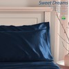 Manyshofu Navy Blue Satin Pillowcase for Hair Protection- 2Pcs Queen