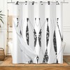 Lexfvpoo No Hook Shower Curtain with Snap in Liner Set