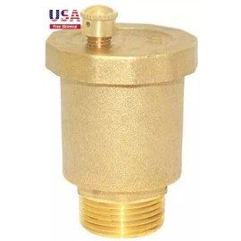 sashow Brass 10500-VE Automatic Float Valve 1/8" Male Thread Air Release Valve 1PC