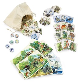 Ulanik Bingo Game for Kids Animals 48 pcs Wooden Board Game Age 3+ Preschool Learning Education