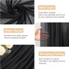 Wokceer Wedding Arch Draping Fabric 28.7" x 20FT Black Sheer