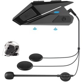 OBEST Motorcycle Helmet Bluetooth 5.0, Waterproof Motorbike Bluetooth Headset, High Sound Quality Stable Signals with Thin Speakr, Long Working Time, Handsfree/Music, Earphones for Bike, Ski, Trip