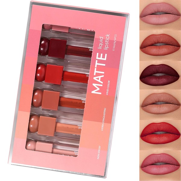 Lipstick Set, Matte Lipsticks For Women Long Lasting, Highly Pigmented