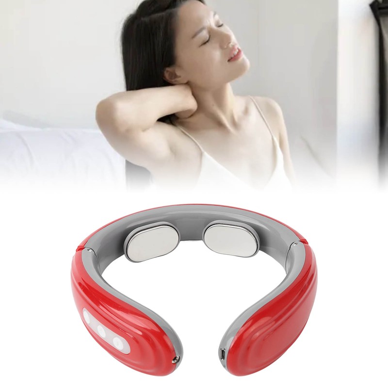 Electric Pulse Neck Massager 6 Modes 9 Strength Rechargeable Neck