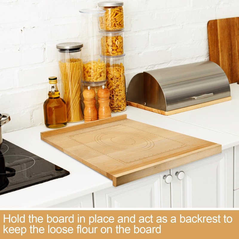 SoeKoa Reversible Wood Pastry Board, 20"X24"Kneading Board, Pastry Board for