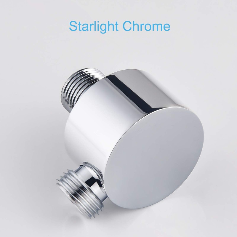 Keymark Chrome Wall Supply Elbow, Brass Round Wall Mount Shower