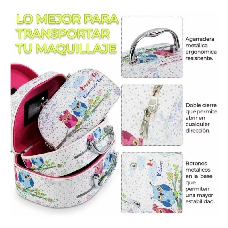 EG Kit De 3 Cajas Para Cosméticos Y Maquillajes