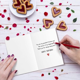 Nchigedy Romantic Fox Husband Birthday Card, Sweet Birthday Card from Wife, Happy Bday to the Loveliest Husband in the World