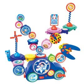 MIEBELY STEM Learning Gears Toys for Boys Girls Age3 4 5 Years Old, Toddler Engineers Building Toy Set for 3-5, Cars Toy for Kids, Birthday Gift for Kid and Toddler Toys, Kindergarten Science